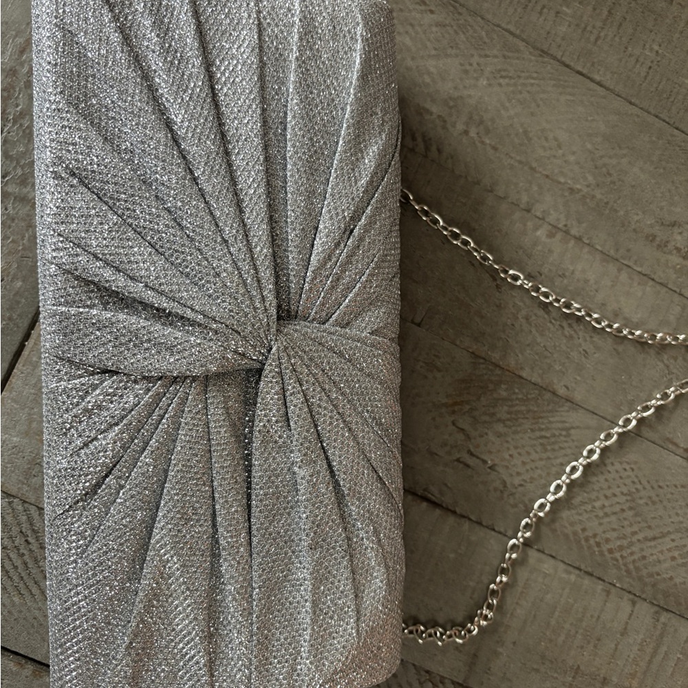 Elegant Silver Clutch Bag